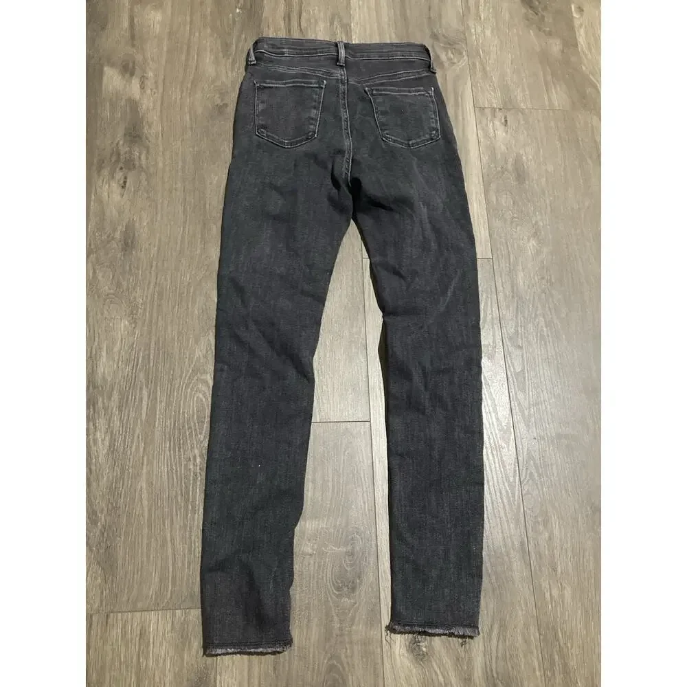 Old Navy Girls Size 12 High Rise Rockstar Jeggings Black Faded Distressed Jeans